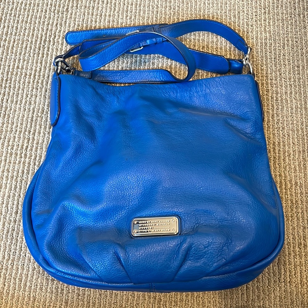 Marc Jacobs hobo leather tote blue